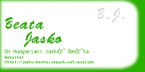 beata jasko business card